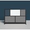 Luxor Workflow Modular Wall Room Divider System - Black Frame - 70" x 48" Starter Wall with Whiteboard MW-7048-FWCGB - alternate 4